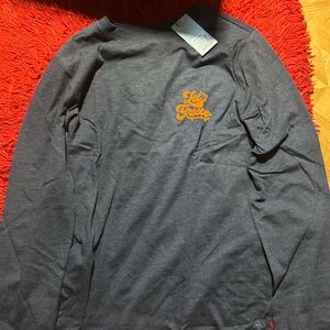 Cat & Jack Dark Navy Long-Sleeve Tee with Orange "Let's Groove" Graphic